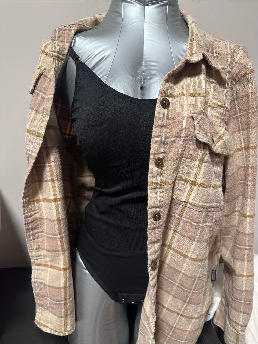 2 for $20 Patagonia Plaid Shirt in Beige, Size M